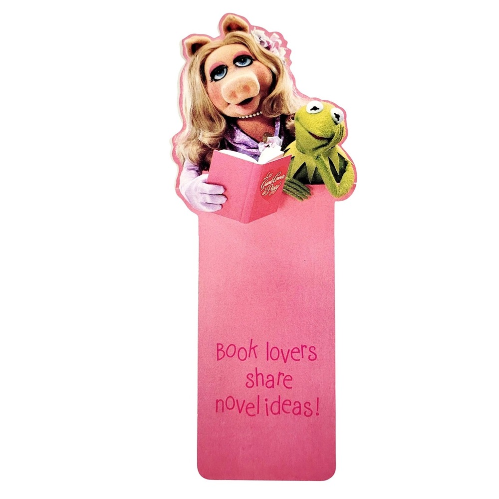 Vintage 80s Miss Piggy Kermit Bookmark Muppets lovers- 1980 Hallmark 125HBM100-4